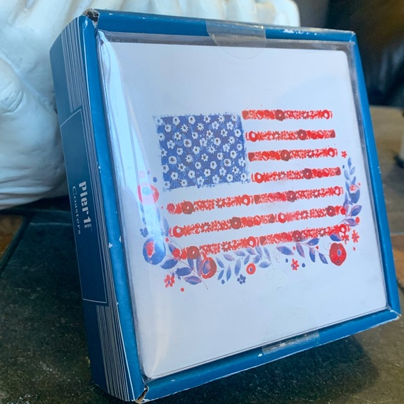 Pier 1 Vintage Americana Coasters  New in original Sealed Box - Picture 1 of 4